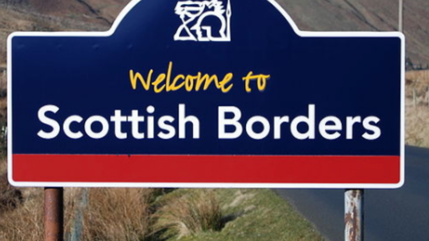 Welcome to Scottish Borders sign