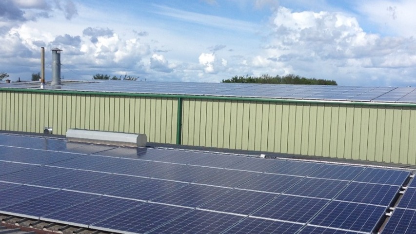 Solar panels on Roof of Workshop