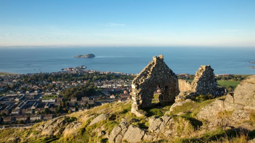 East Lothian view looking over the sea