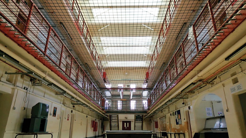 Inside Scottish Prison Hallway
